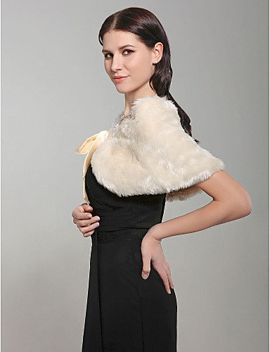fur wraps for wedding guests