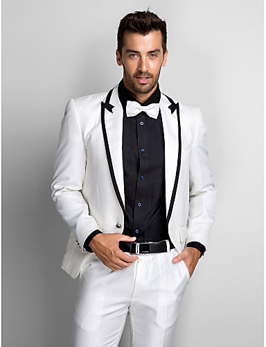 Tuxedos Standard Fit Slim Peak Single Breasted One-button Polyester ...