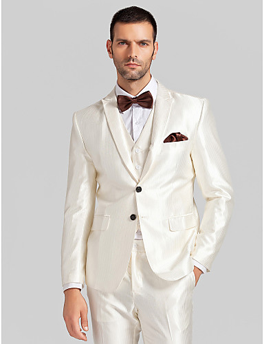 White Polyester Tailored Fit Three-Piece Tuxedo 2009857 2018 – $44.99